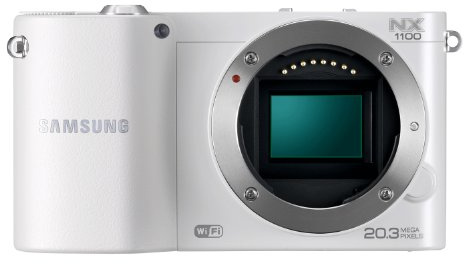 Samsung NX1100 Smart Wi-Fi Digital Camera 20.3 Megapixel Full HD 1080p 3.0-Inch LCD Body Only white (Renewed)