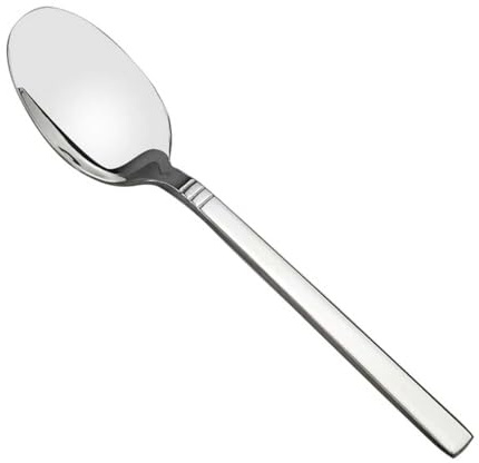 KIKINIKO Stainless Dessert Spoons Set of 12, 20 Cm Table Spoons | Durable Cutlery, Mirror Polishing, Dishwasher Safe