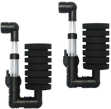 Traurige 2 Stück Schwammfilter Aquarium,Luftheber-Filter-Aquarium,Aquarium-Einzelkopf,Lufthebefilter Für Biologische Und Mechanische Filterung, Sponge-Filter Für Bettas Garnelen Brüter