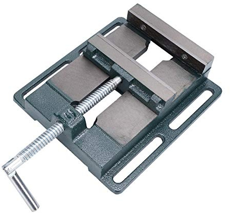 6 Inch Drill Press Vise and Clamps, Bench Vices, Low Profile, Cast Iron for Milling Machine