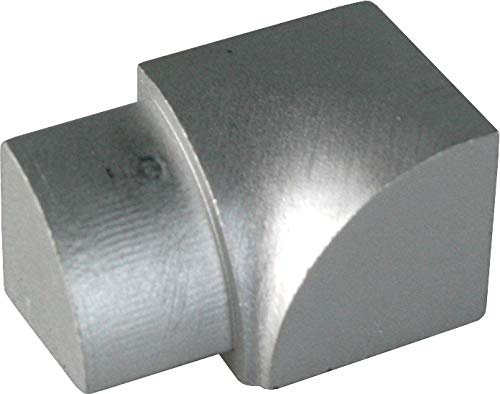 PRÉMIUMcoin intérieur – H: 8mm quart de rond aluminium argent pâle – matériau solide (la surface ne peut pas se détacher)