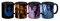 SD toys Set di Mini Tazze Motivo Star Wars EP.VIII, Ceramica, Nero, 7 x 7 x 29 cm, 4 Pezzi