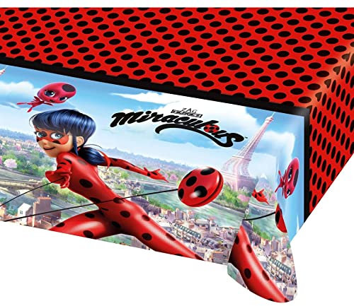 Tischdecke * MIRACULOUS * für eine Mottoparty oder Kindergeburtstag // von Amscan // Ladybug Marienkäfer Superheld Party Geburtstag Table Cover