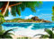Runa Art Fototapete Karibik Insel 352 x 250 cm Vlies Tapeten XXL Moderne Wandtapete Wohnzimmer Schlafzimmer Grün Blau 9209011a