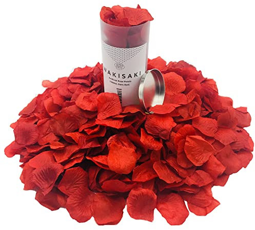 Pre-separati & Profumati – Petali di rosa artificiali perfetti per matrimoni, notte romantica, San Valentino, feste ed eventi decorativi (1000 conte, rosso scuro)