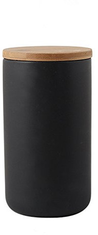OnePine 1000ml/34 oz Keramik Vorratsdose mit Luftdichtem Verschluss Bambusdeckel Vorratsbehälter aus Keramik Küche Aufbewahrungsdosen von Tee Kaffee Bohne Zucker Gewürz Nüsse Korn und mehr