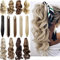Clip in Extensions Zopf Pferdeschwanz Haarverlängerung Lang Ein Tressen Kralle auf Haarteil Claw on Ponytail 30cm - Gewellt, Mittelbraun