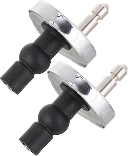 Set completo di 2 cerniere per sedile WC, dadi di fissaggio superiori, viti a sgancio rapido, cerniere in gomma da retro a parete per cerniere di ricambio per sedile WC