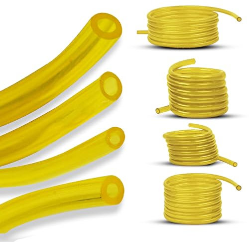4 tamaños de manguera para desbrozadora, motosierra, soplador y otras herramientas eléctricas para motor de 2 tiempos para Poulan, Craftman (amarillo, 4 piezas)