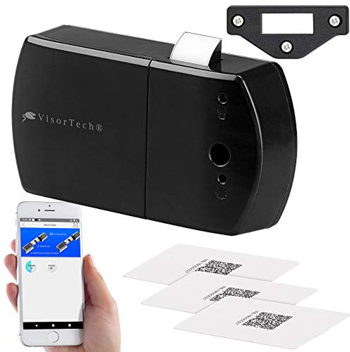 VisorTech Schubladenschloss: Schubladen- & Schranktüren-Schloss mit RFID-Schlüssel, Bluetooth, App (Möbelschloss, Schloss Schubladenschrank, Sicherheitsschloss)