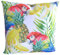 N / A Schönes Dekokissen Tropic Motiv Papagei 45x45 cm Zierkissen Kissen Dekoration