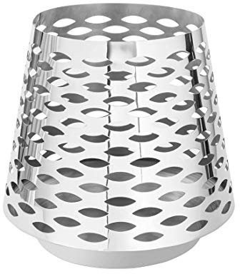 [BRK] LUMA, Windlicht, Edelstahl, Silber, L. 23 cm, B. 23 cm, H. 30 cm, D. 32 cm [SP] [FM25]