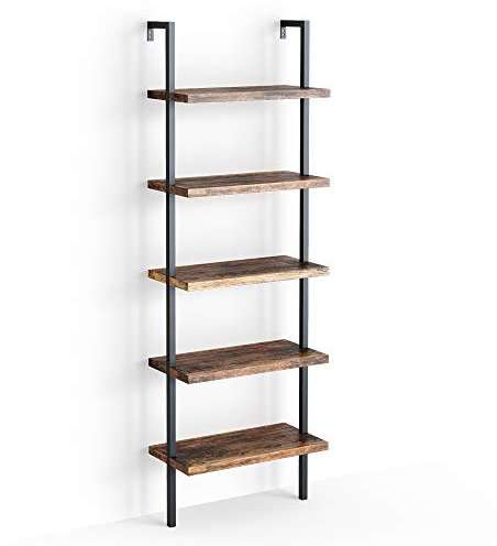 Vicco Bücherregal AVA, Eiche rustikal/Schwarz, 60 x 183 cm