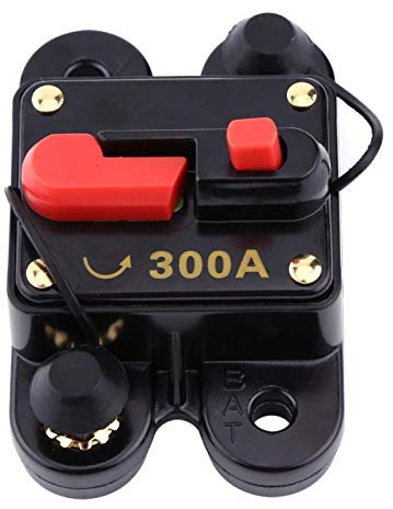 1pc Interruttore automatico DC12v, interruttore automatico a ripristino manuale per circuito di autoradio o apparecchio elettrico per auto di grandi dimensioni (300A)