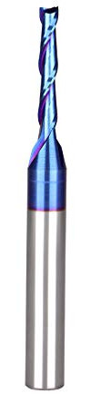 Jiiolioa S2112G Standard Spiral CNC Router Bit 1/4-Inch 2 Flute Up Cut End Mill 1/8 X 3/4 X 1/4 X 2 1/2