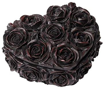 Alchemy Gothic Dekorative Schachtel Rose Heart Schwarz