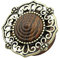Piersando Ohr Plug Flesh Tunnel Piercing Ohrpiercing Lobe Creole Ohrring Vintage Tribal Antik Holz Altgold Schild Edel 19mm