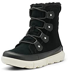 Sorel Explorer II Joan WP wasserdichte Winterstiefel für Damen, Schwarz (Black x Fawn), 40 EU