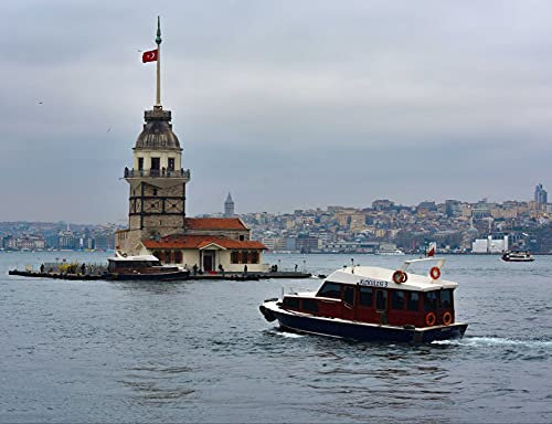 hansepuzzle 100190 - Istanbul Puzzle 1000 Teile - Orte-Puzzle mit hochwertiger Aufbewahrung: Kartonbox und wiederverschließbarem Beutel - Format 60 × 46 cm