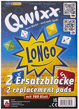 NSV - 4124 - QWIXX - Longo - Ersatzblöcke - Würfelspiel