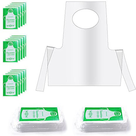 30 Stück Einweg-Schürzen für Kinder, Einwegschürzen Plastikschürzen, Wasserdicht, Klein Durchsichtiges Polyethylen Schürzen für Kunsthandwerk Malerei Kochen (66 x 55,9 cm)