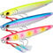 Truscend Fishing Spinner Lures, Spoons Jigging Lures for Pike Mackerel Cod Trout Perch, Bass Lures Sea Fishing Accessories, Multi-Function Metal Blade Baits, Surf Fishing Lure with Tail Spinners