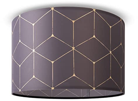 Paco Home Deckenlampe Lampenschirm Stoff Lampenschirm E27 Hängeleuchte Schlafzimmer Rund Vintage Retro Zylinder Textil