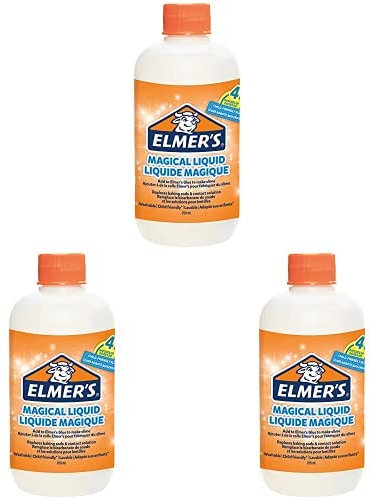 Elmer’s slime Activateur | Activateur de slime avec colle Liquide magique | Flacon de 259 ml | Excellent pour faire du slime, Paquet de 3