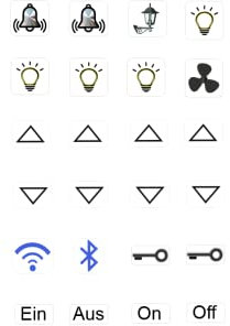 Generic Schalter Aufkleber Set mit 24 transparenten Aufklebern für Smart Home (RP 24/1) (10 mm)
