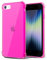 Svanove for iPhone SE Case 3rd Generation 2022/2020/2nd, iPhone 7/8 Case Clear, Transparent Thin Slim Flexible TPU Cute Cover Aesthetic Design, Soft Silicone for Women Girl Non-Yellow, Neon Hot Pink