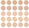 Craftdady Lot de 50 perles rondes et plates en bois naturel brut de 30 mm pour bijoux, artisanat, décoration d'intérieur