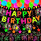 HOWAF Decorazioni Compleanno Fluo Palloncini Fluo Palloncini Luminosi Palloncini Compleanno Neon UV Palloncini Fluorescenti al Buio Striscione Buon Compleanno Banner Spirale Accessori Fluo Party