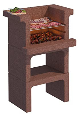 Barbecue A CARBONELLA in muratura ON FIRE LINE modello MALI [AL GREZZO E SMONTATO]