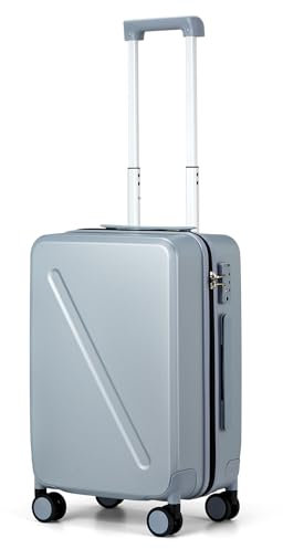 MILADA Gepäck HardShell Koffer, GRAU, Carry on 20 Inch, Für Reisen