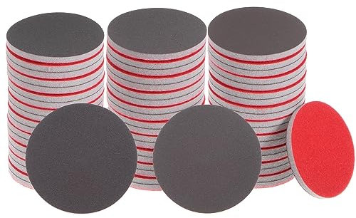 Sourcing Map 60pcs 3 Inch Sanding Sponge Set, 1200/2000/3000 Grit, Hook and Loop, Wet/Dry, Cloth, Sponge, Aluminium Oxide, Random Orbital Sander, Sanding Machine