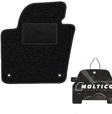 moto-MOLTICO Fahrer Fußmatte Auto Velours Fahrerseite Autoteppiche Schwarz Fahrermatte 1-teilig passend für Seat Alhambra II 2010-2020