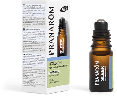 Pranarôm - Aromaboost Sleep Bio - Roll-on Olfactif Sommeil - Endormissement Rapide et Sommeil de Qualité - Action Immédiate - Huile Essentielle Bio de Camomille Noble - 5 ml