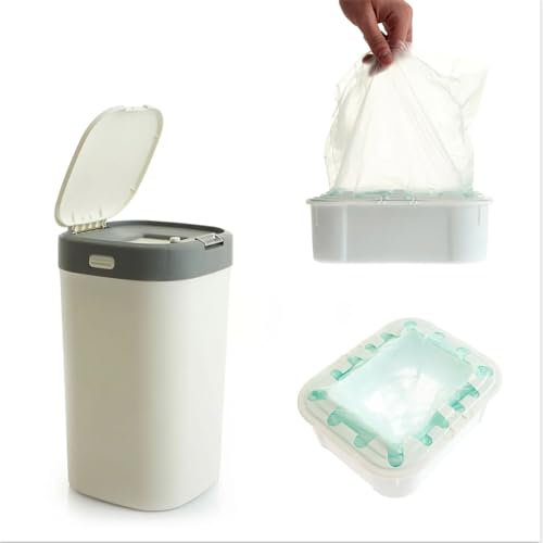 MOTEK Baby Diaper Waste Bin | Odour Control Nappy Pail | 19L Capacity | Rectangular Shape | Smooth Finish | Indoor Use
