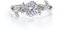 Molioaki 1 Karat Runder 5A Zirkonia Verlobungsringe für Frauen 925 Sterling Silber Blatt-Ring Versprechen Verlobungsring für Sie - Größe 54