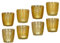 levandeo 8er Set Windlicht H7,5cm Glas Gelb Teelichthalter Kerzen Retro Kerze Kerzenhalter Tischdeko Deko