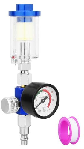 Separatore Acqua Olio Compressore D'Aria Da 1/4 Per Pistola A Spruzzo, Kit Vernice Spray, Regolatore Aria, Manometro E Filtro Separatore Aria, Acqua E Olio In Linea.
