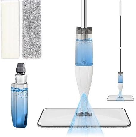 360° Microfiber Spray Mop for Floor Cleaning – VEGIMAX with Reusable Mop Pads and 550ml Refillable Bottle – Perfect for Laminate, Tile, Wall, Wood, and Hardwood Floors – Easy-to-Use Cleaning