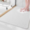 ZOKBOM Tapis de douche rectangulaire en luffa antidérapant pour douche intérieure, blanc, 80 x 60 cm