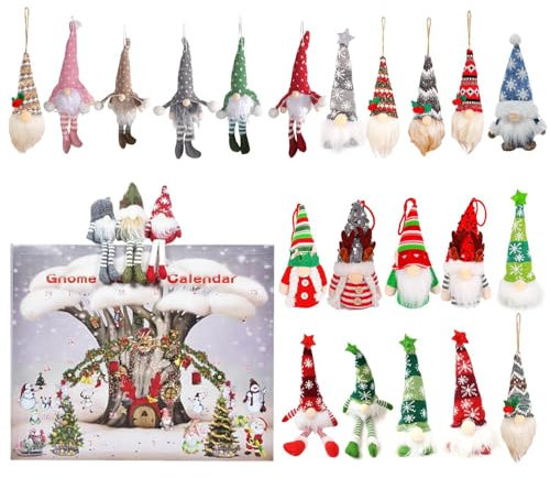 Wichtel adventskalender 2024, Weihnachtswichtel Adventskalender 2024, Weihnachtskalender mit 24 Wichtel Puppe, 24 Tage Weihnachts Countdown Kalender Für Kinder Und Erwachsene