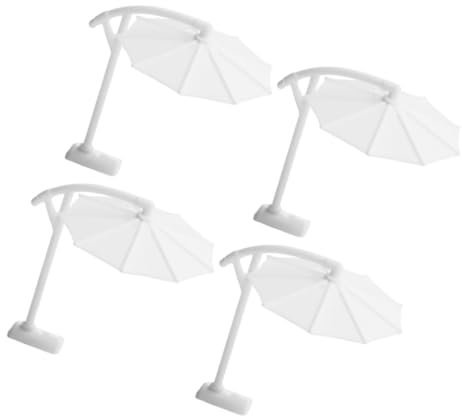 TOYANDONA 4pcs Miniature Patio Parasol Realistic Outdoor Shade Umbrella Models for Dollhouse Garden Decor Lifelike Mini Furniture Accessories for Scenic Displays