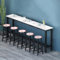 Moderna mesa de desayuno de cocina con radiador alto, mesa de bar al aire libre, ideal para uso doméstico o restaurante (blanco 1 160 x 30 x 100 cm)