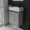Alpenberger Waschbecken mit Unterschrank 45 cm | Badezimmermöbel Set | Kleines Waschbecken Gäste WC | Waschtisch Set | Unterschrank Bad Waschbeckenunterschrank Cement