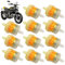 Filtro olio per motociclette,Filtro olio motore moto - 10X filtro olio moto ciclismo,Parti del filtro del motore di ricambio del motociclo con guscio trasparente per breve viaggio