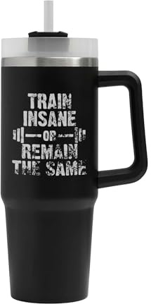 Train Insane or Remain The Same Big Tumbler, Train Insane or Remain The Same Mug, Insulated Flask, Large Mug