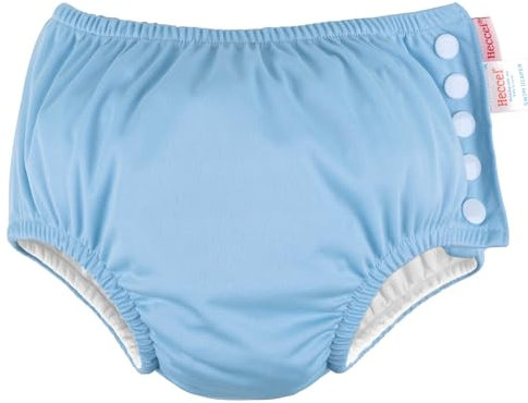 HECCEI Schwimmwindel für Babys Wiederverwendbare, Hautfreundlich Baby Schwimmhose Verstellbarem Bund Schwimmwindel (Blau, 18-24 Monate)